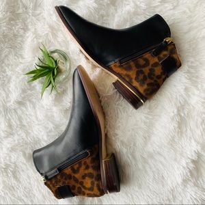 Louise et Cie Tangie Black / Leopard Bootie